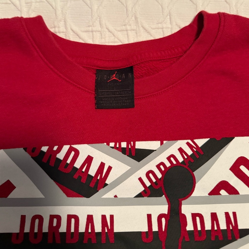 Jordan Red & Grey Graphic Sweatshirt Bundle of 2